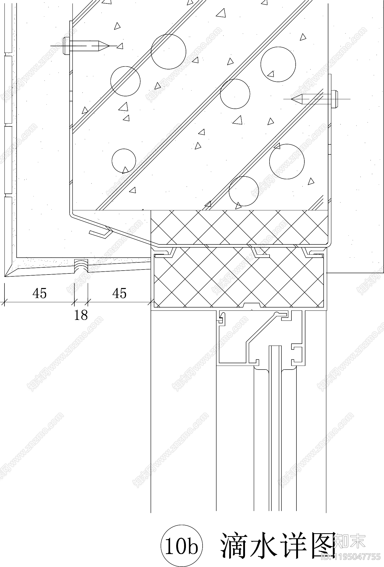 现代屋顶施工图下载【ID:1195047755】