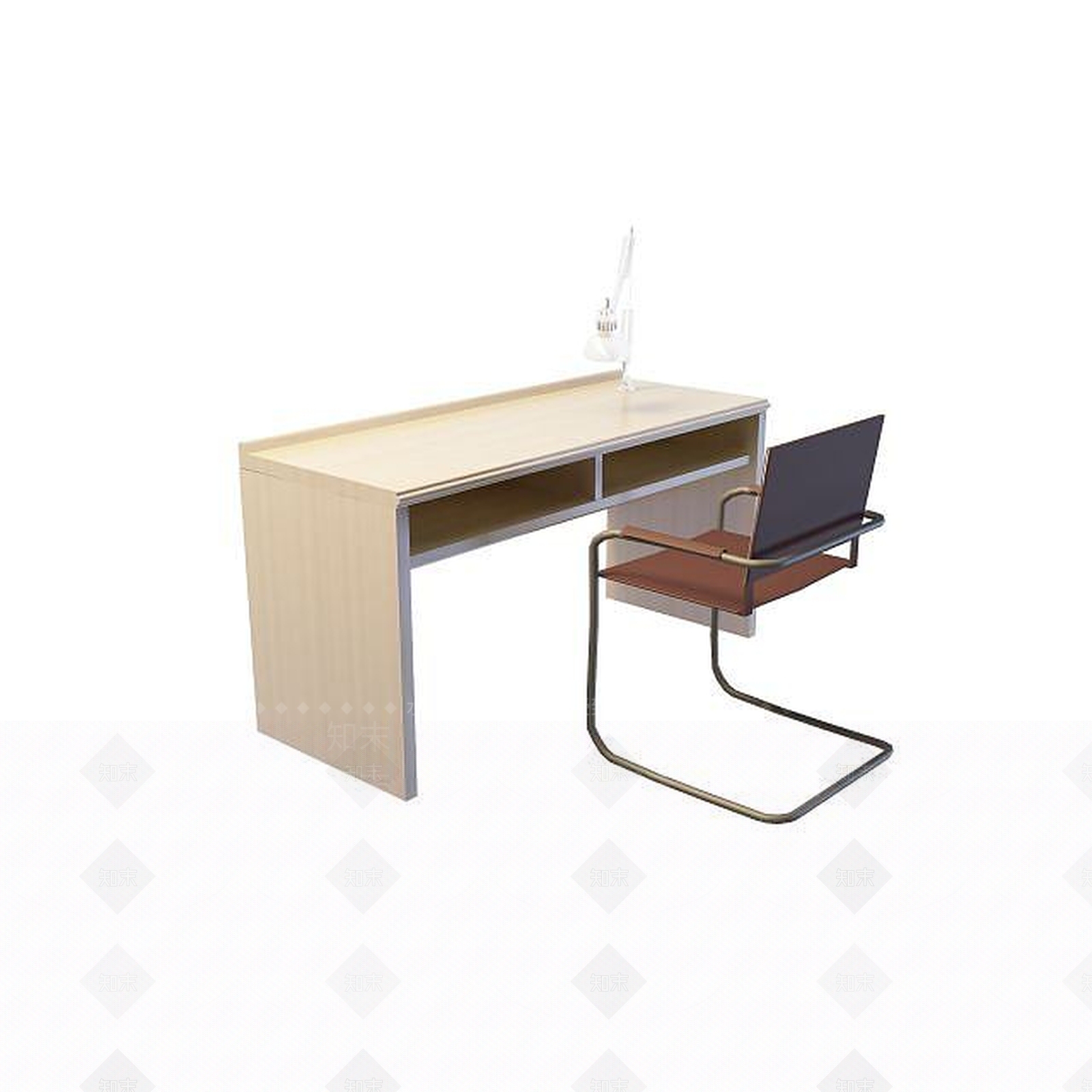现代简约办公桌3D模型下载【ID:1195047894】