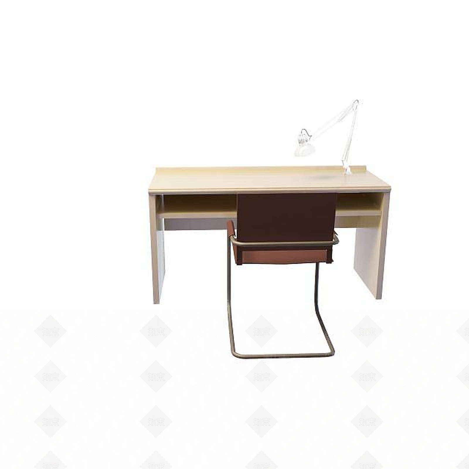 现代简约办公桌3D模型下载【ID:1195047894】