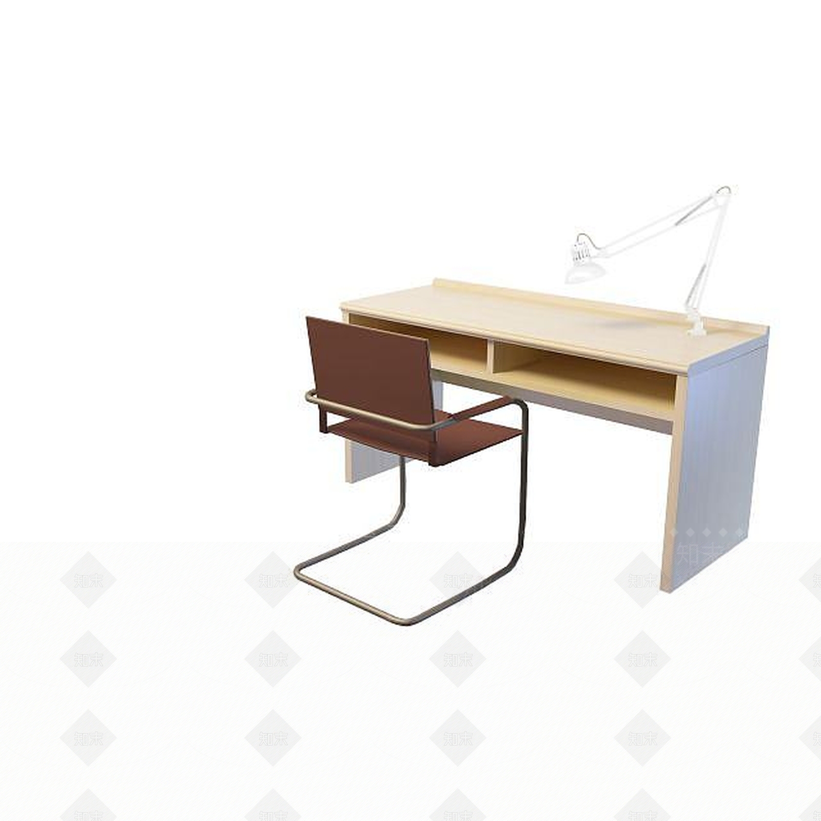 现代简约办公桌3D模型下载【ID:1195047894】