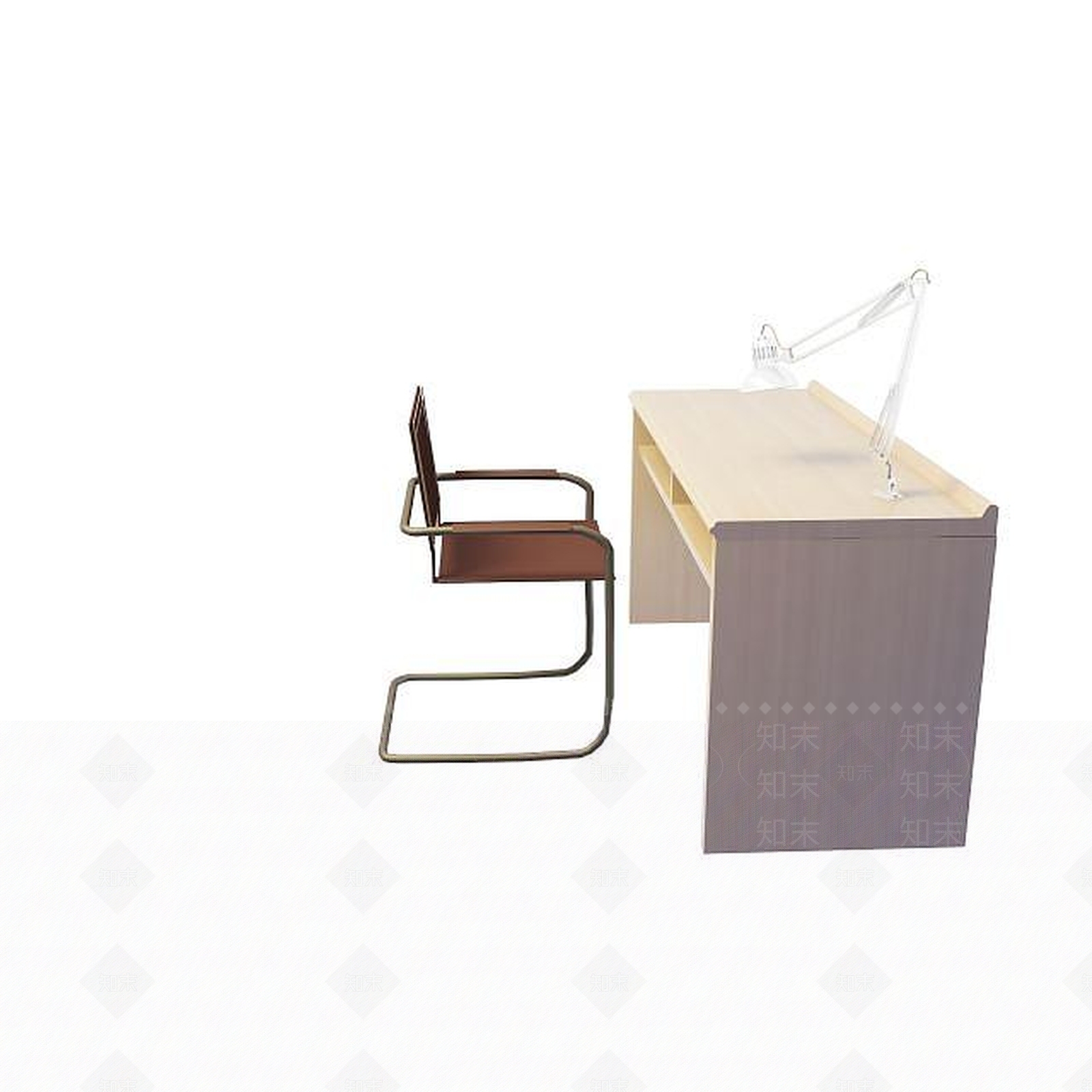 现代简约办公桌3D模型下载【ID:1195047894】