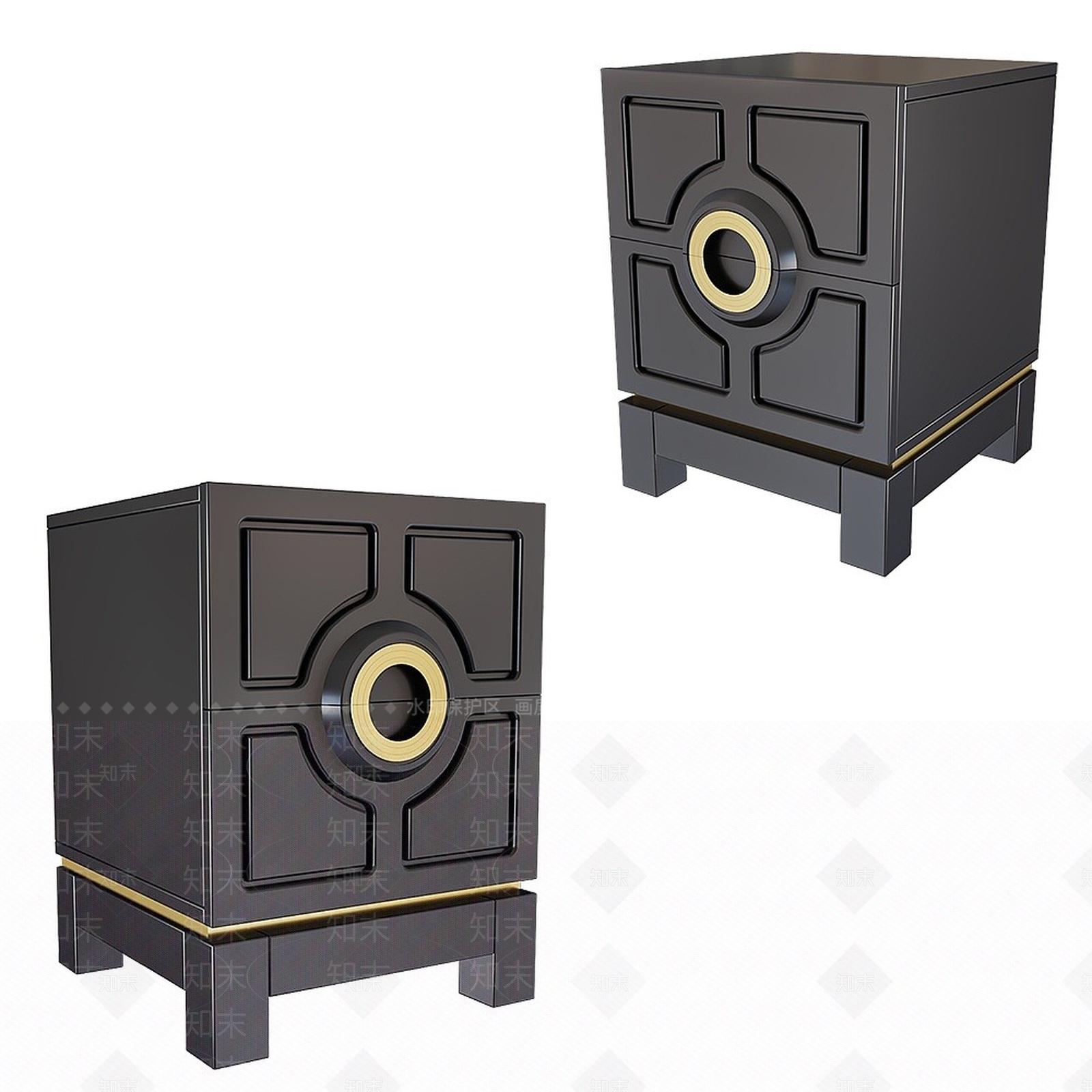 新中式床头柜3D模型下载【ID:1195048023】