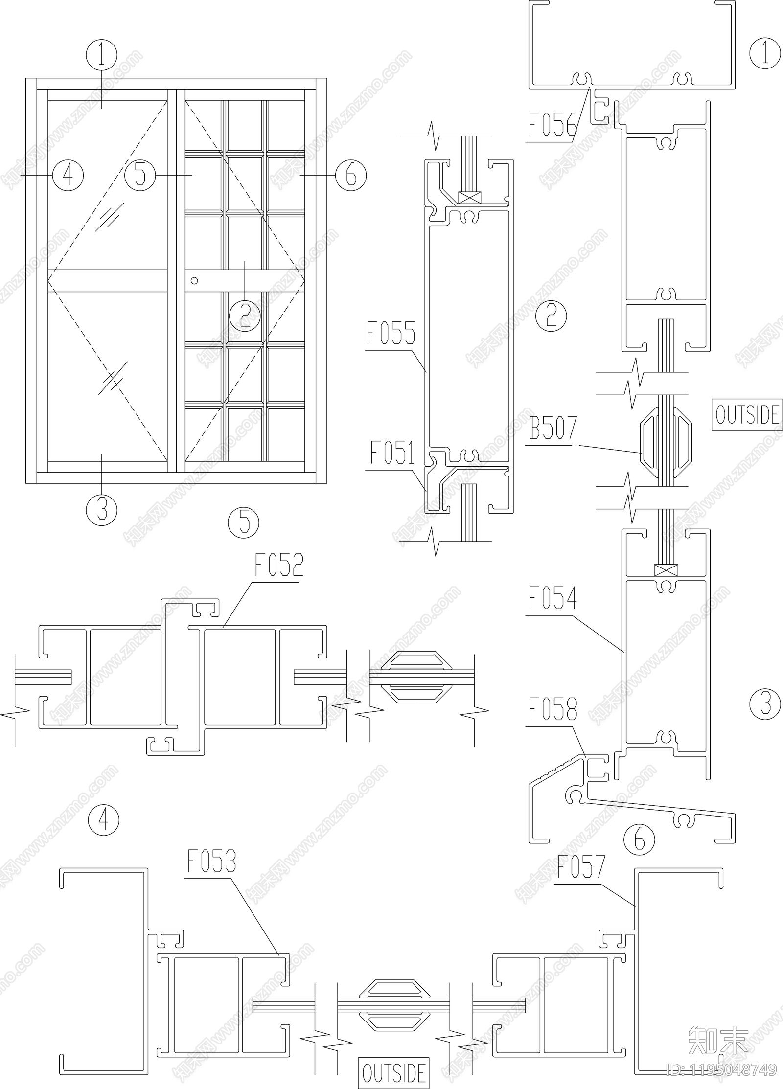现代门cad施工图下载【ID:1195048749】
