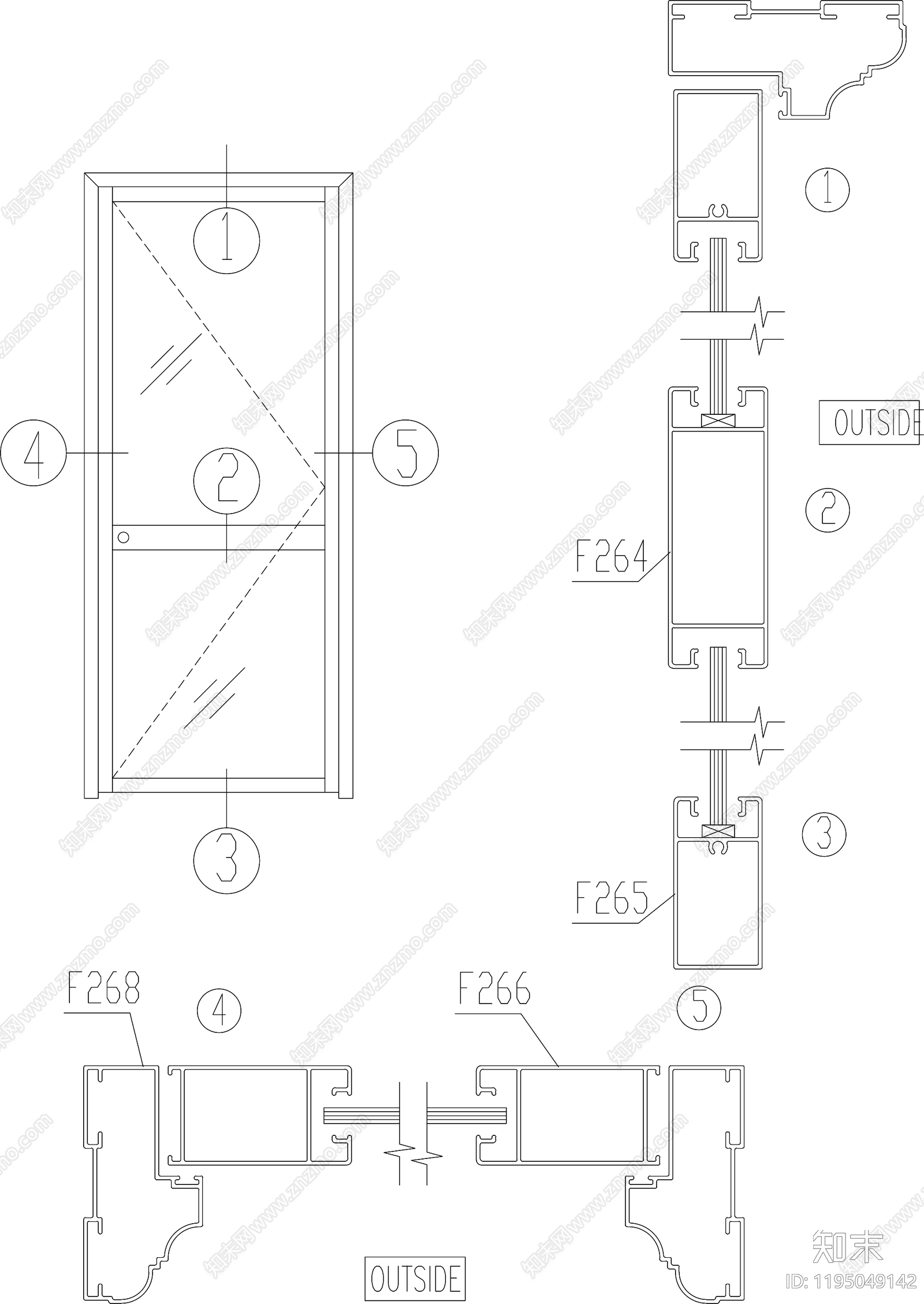 现代门cad施工图下载【ID:1195049142】