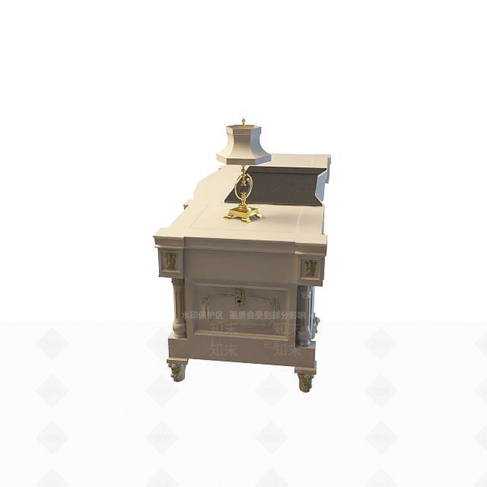 欧式古典欧式办公桌3D模型下载【ID:1195049187】