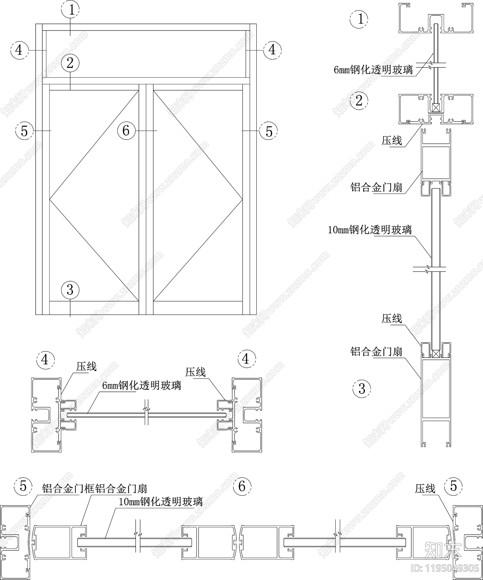 现代门cad施工图下载【ID:1195049305】