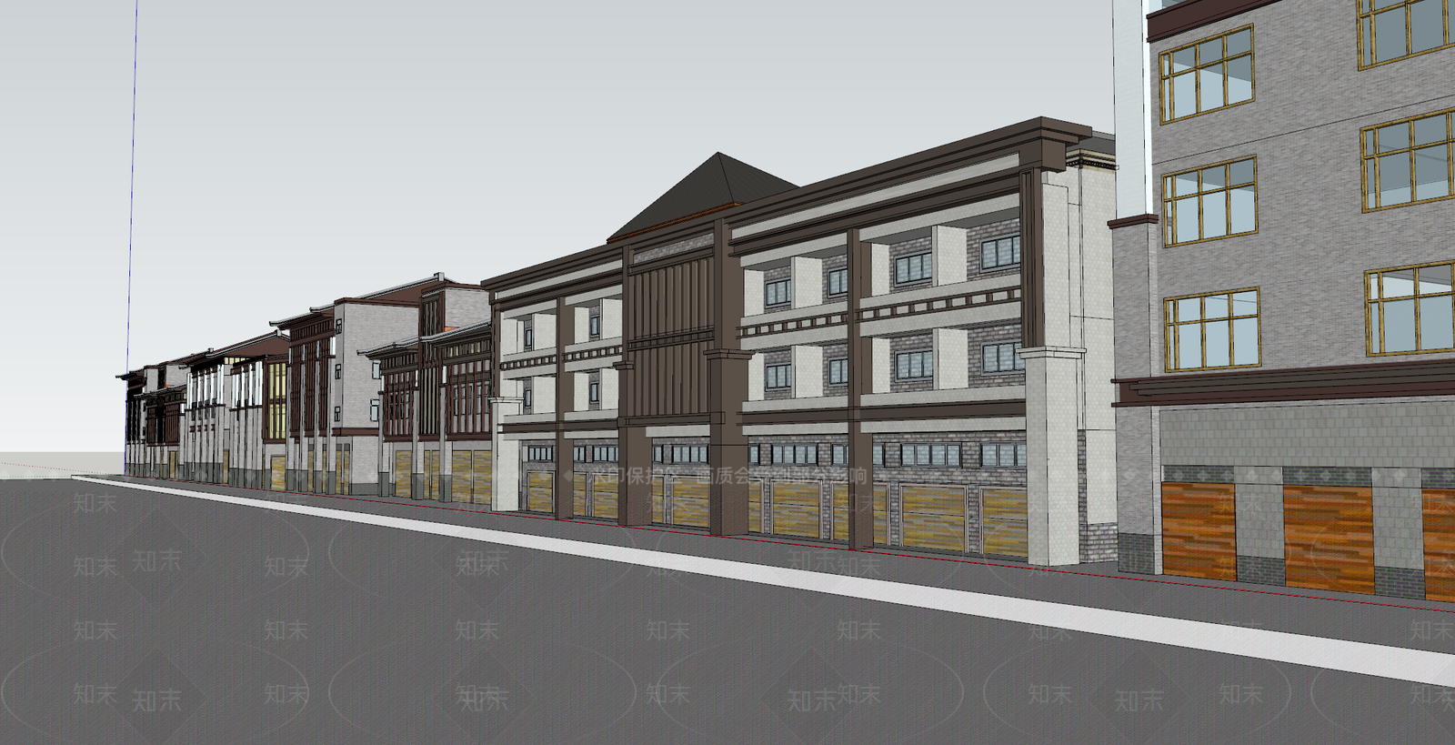新中式中式其他景观小建筑SU模型下载【ID:1195052503】