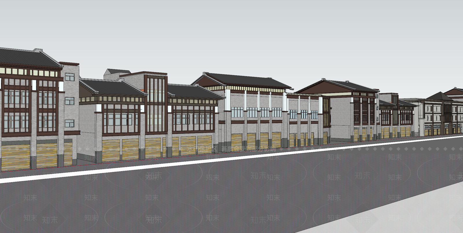 新中式中式其他景观小建筑SU模型下载【ID:1195052503】