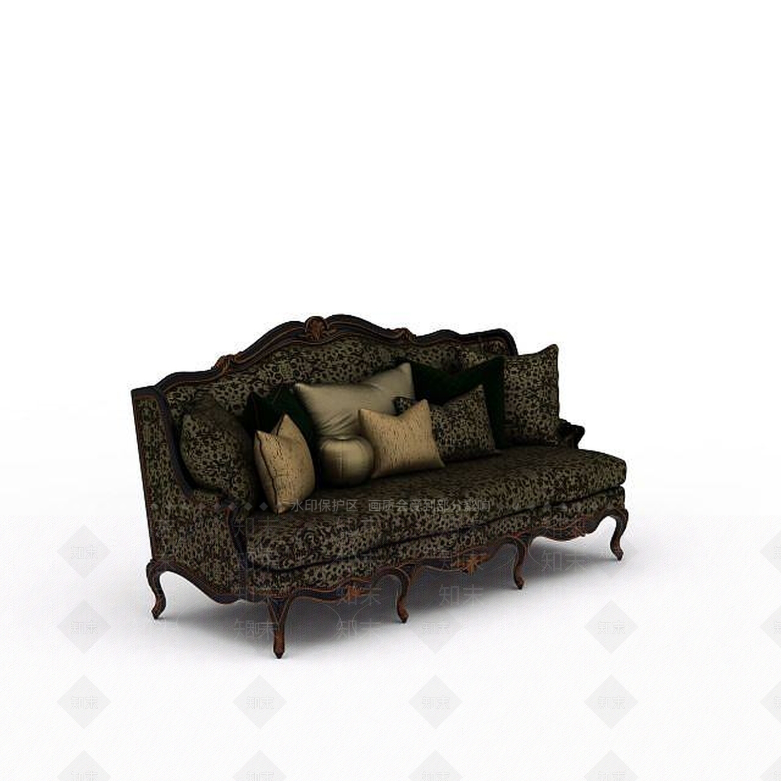 现代双人沙发3D模型下载【ID:1195052656】