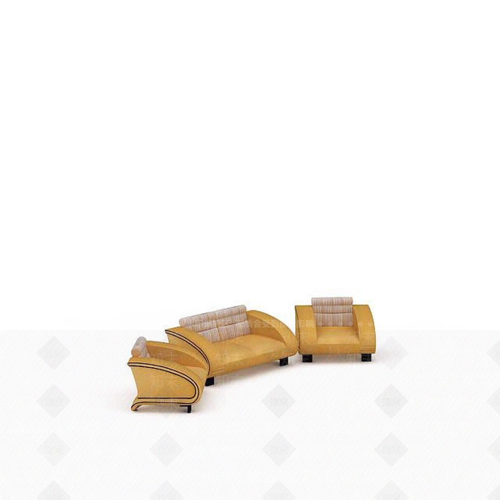 现代双人沙发3D模型下载【ID:1195053798】