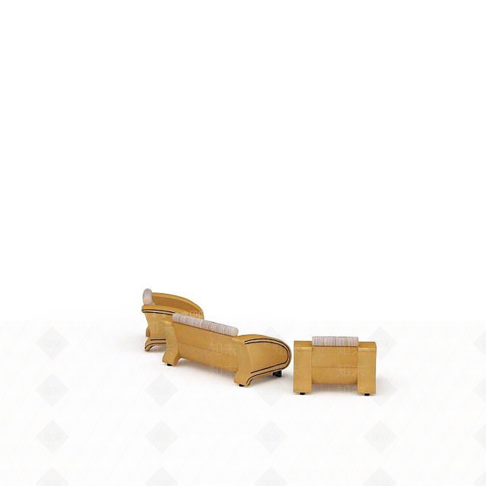 现代双人沙发3D模型下载【ID:1195053798】