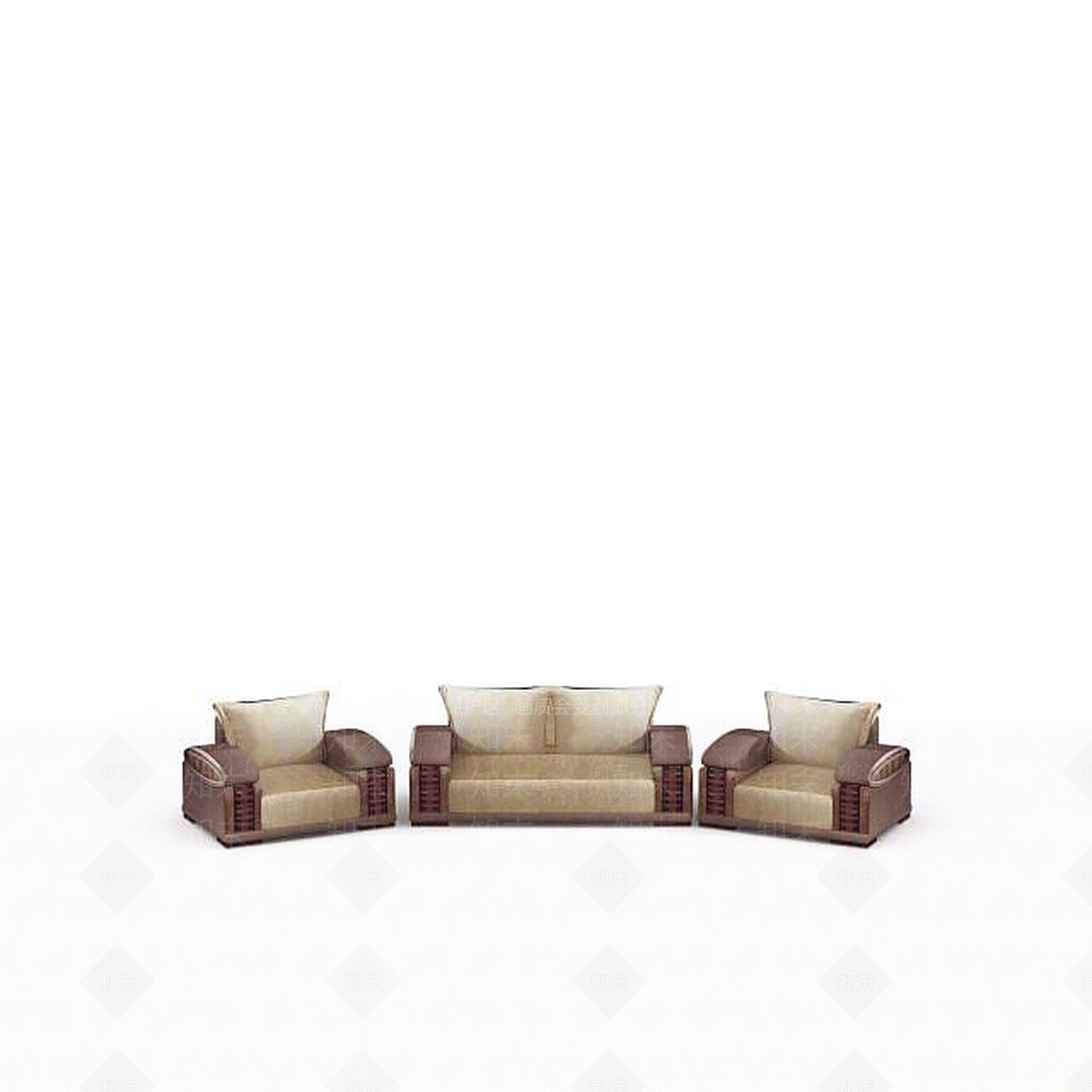 现代双人沙发3D模型下载【ID:1195053894】