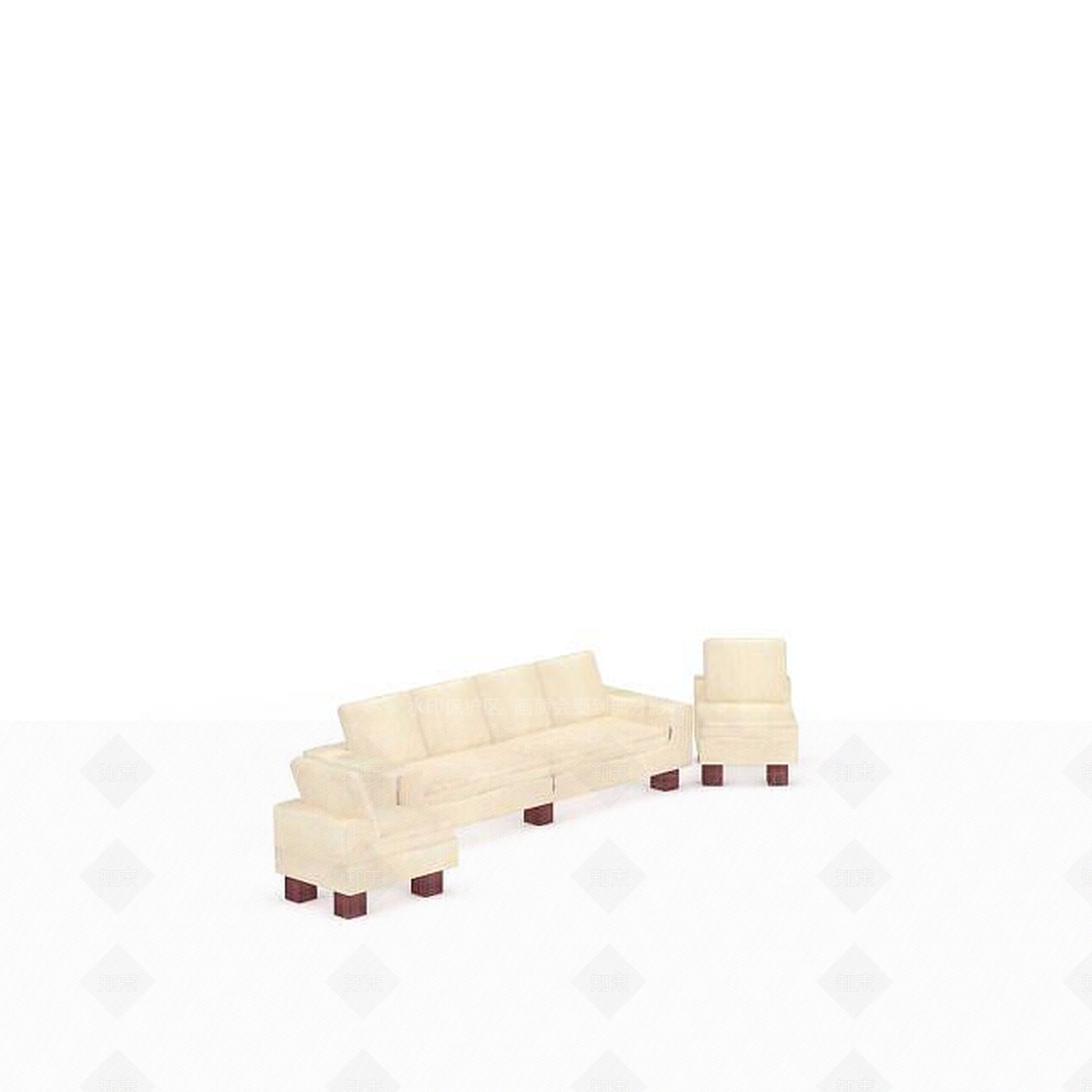 现代双人沙发3D模型下载【ID:1195053846】