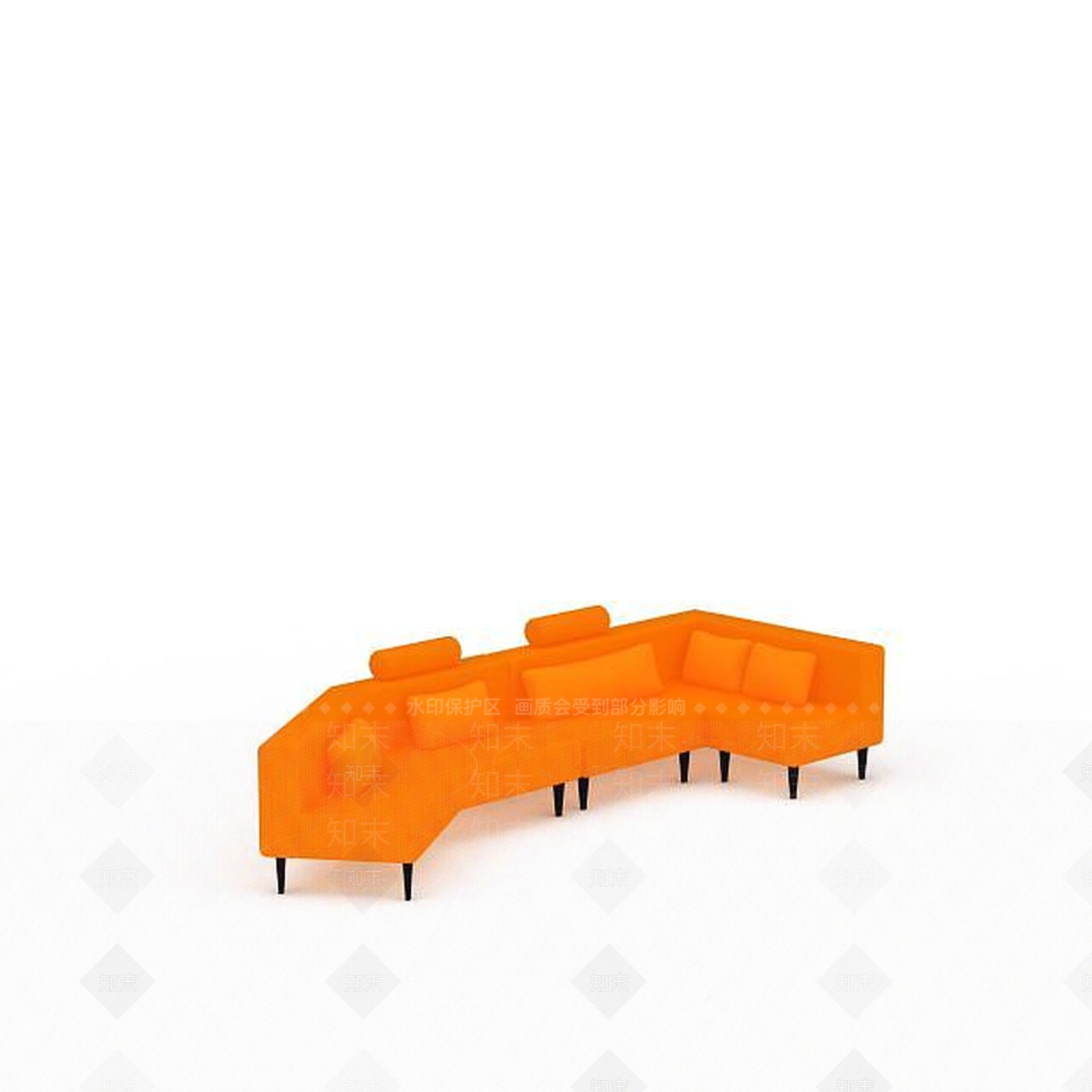 现代双人沙发3D模型下载【ID:1198914495】