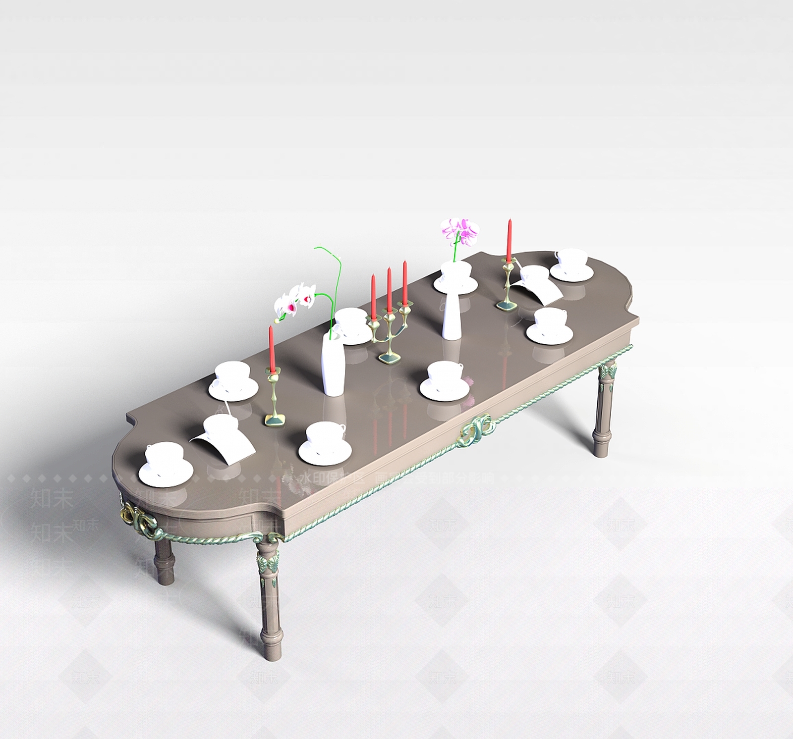 现代书桌3D模型下载【ID:1198923528】