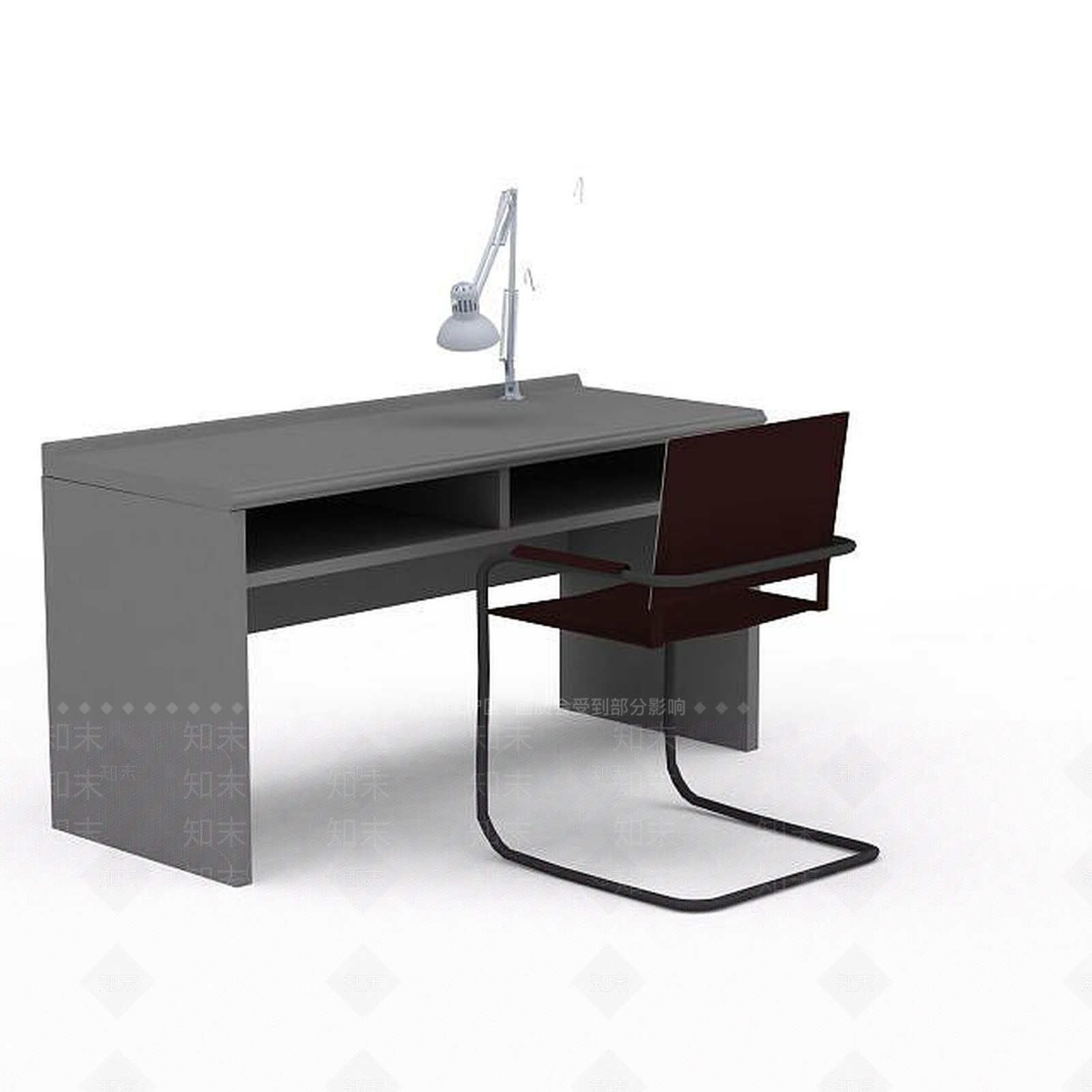 现代书桌椅3D模型下载【ID:1198913450】