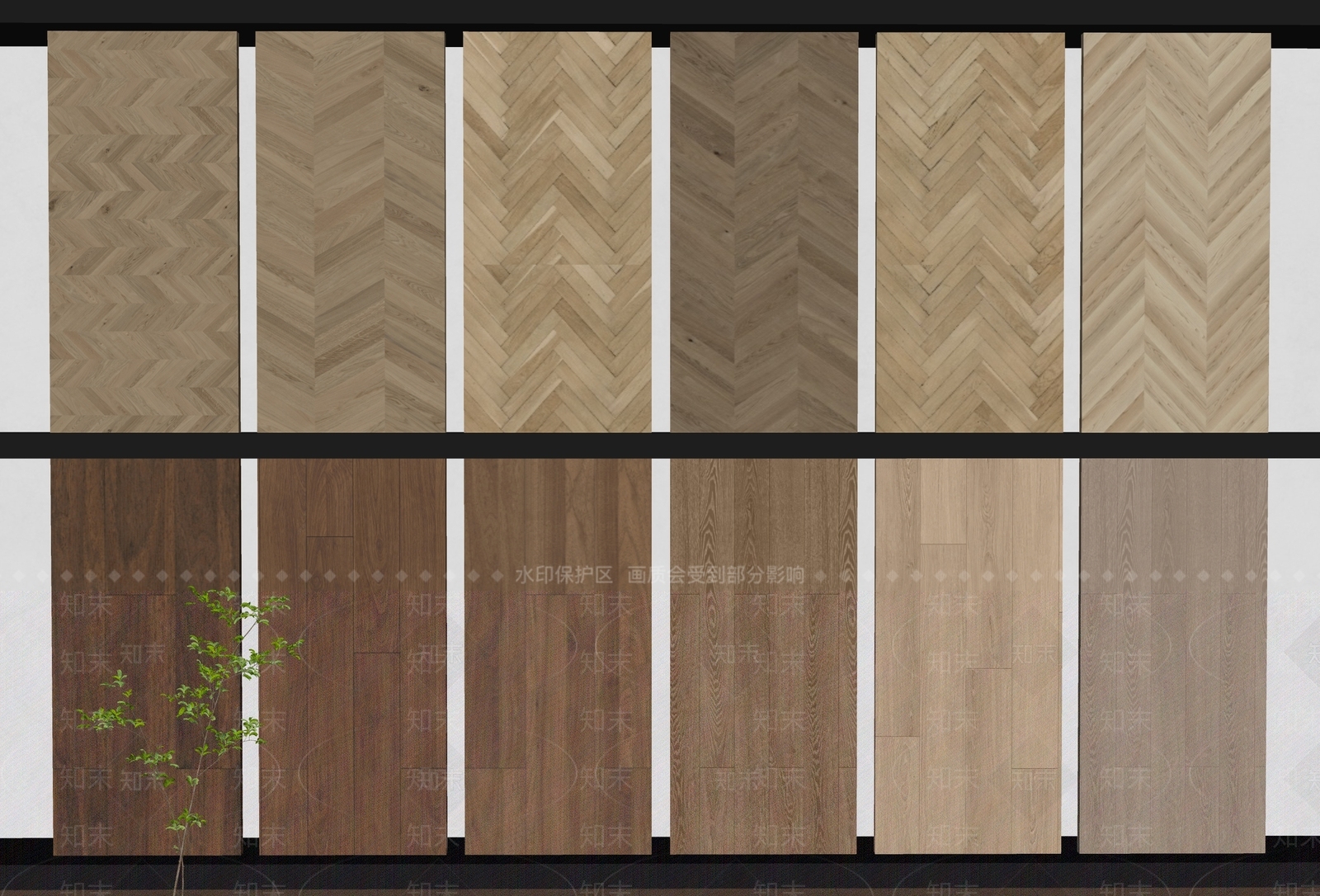 现代新中式地板SU模型下载【ID:1195055894】