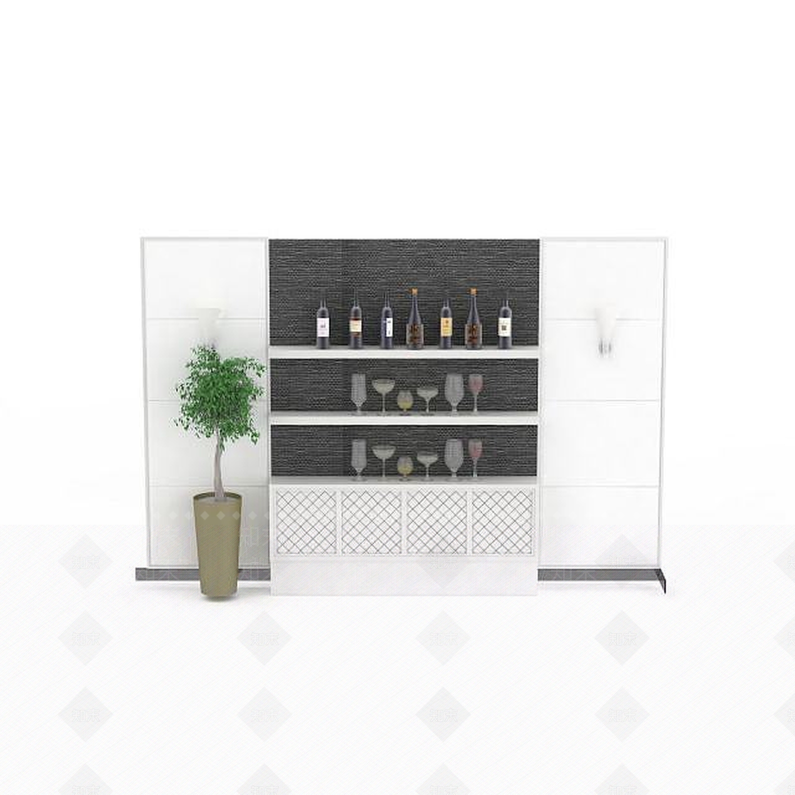 现代衣柜3D模型下载【ID:1195056710】