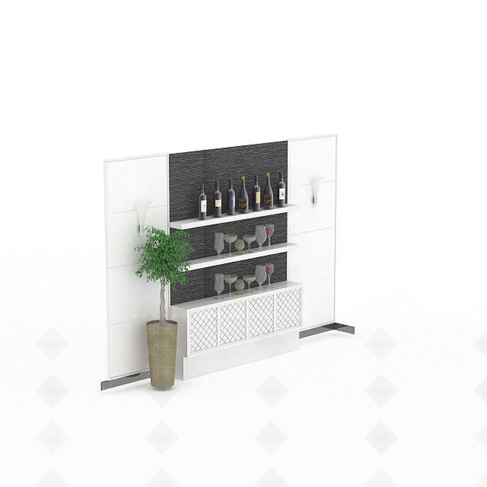 现代衣柜3D模型下载【ID:1195056710】
