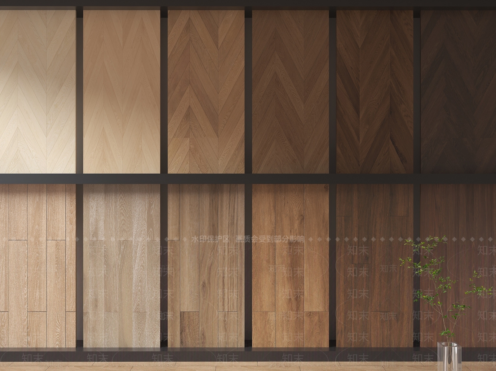 现代新中式地板SU模型下载【ID:1195057691】