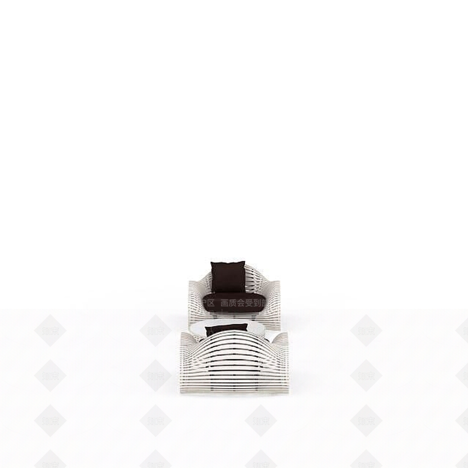 现代双人沙发3D模型下载【ID:1195057207】