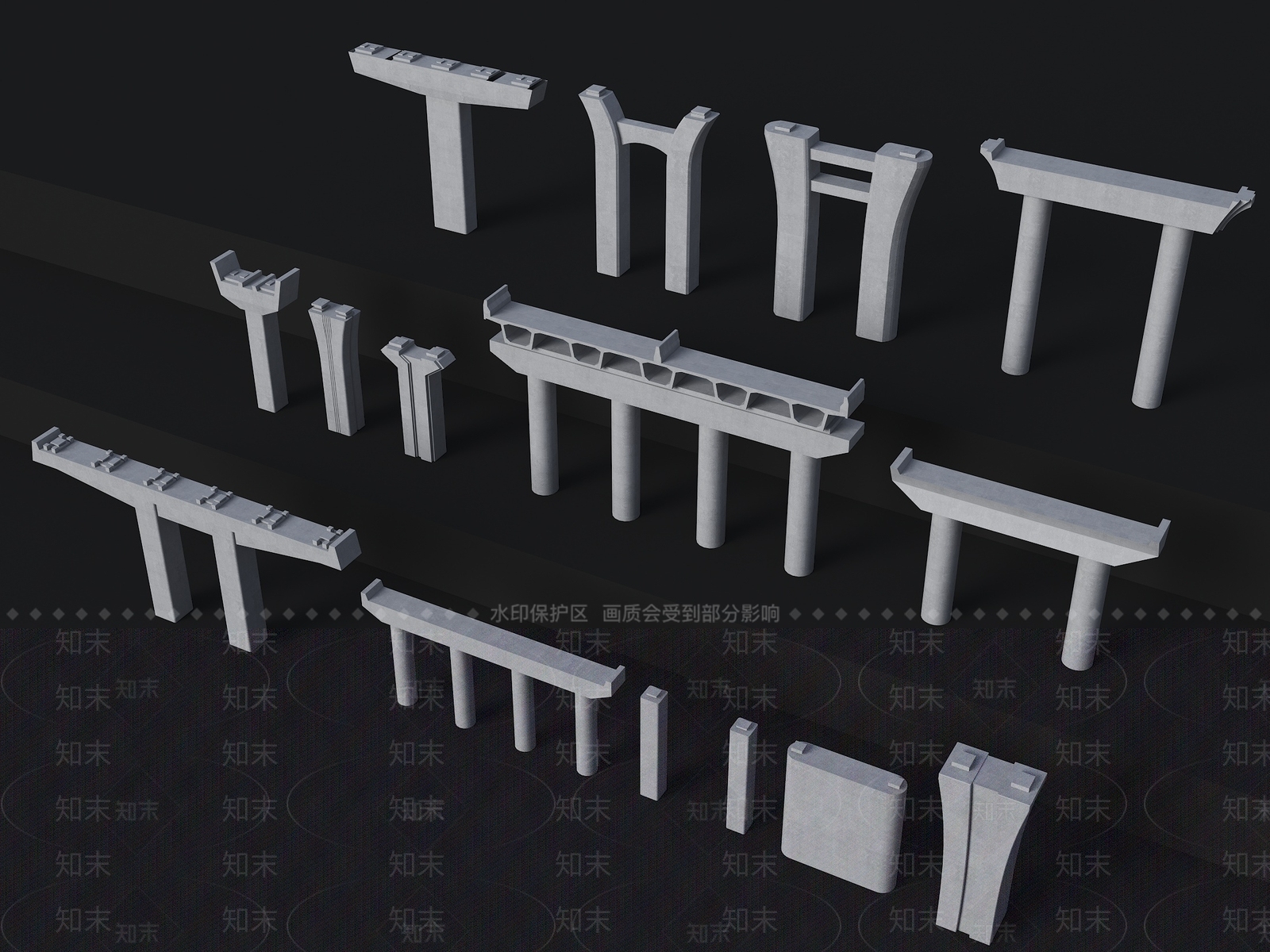 现代其他局部构件3D模型下载【ID:1195059634】