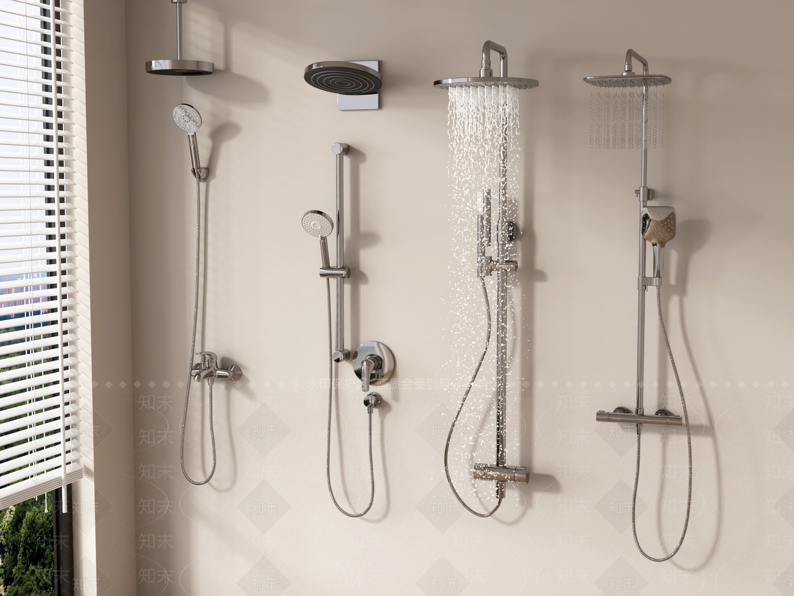 淋浴花洒SU模型下载【ID:1195060146】