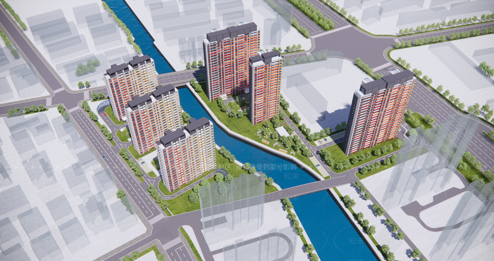 现代小区建筑SU模型下载【ID:1195060333】