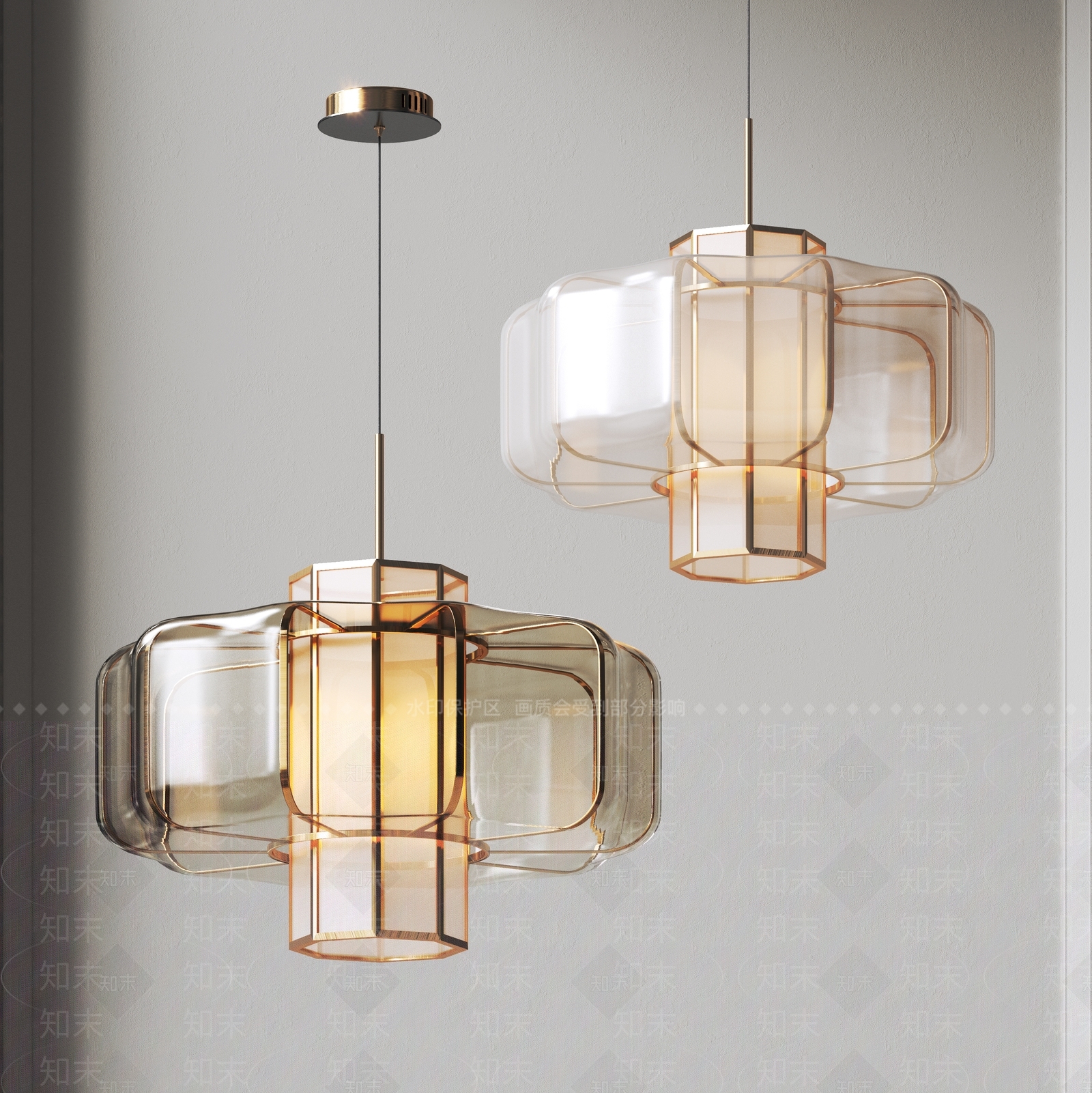 新中式中式餐厅吊灯3D模型下载【ID:1195060491】