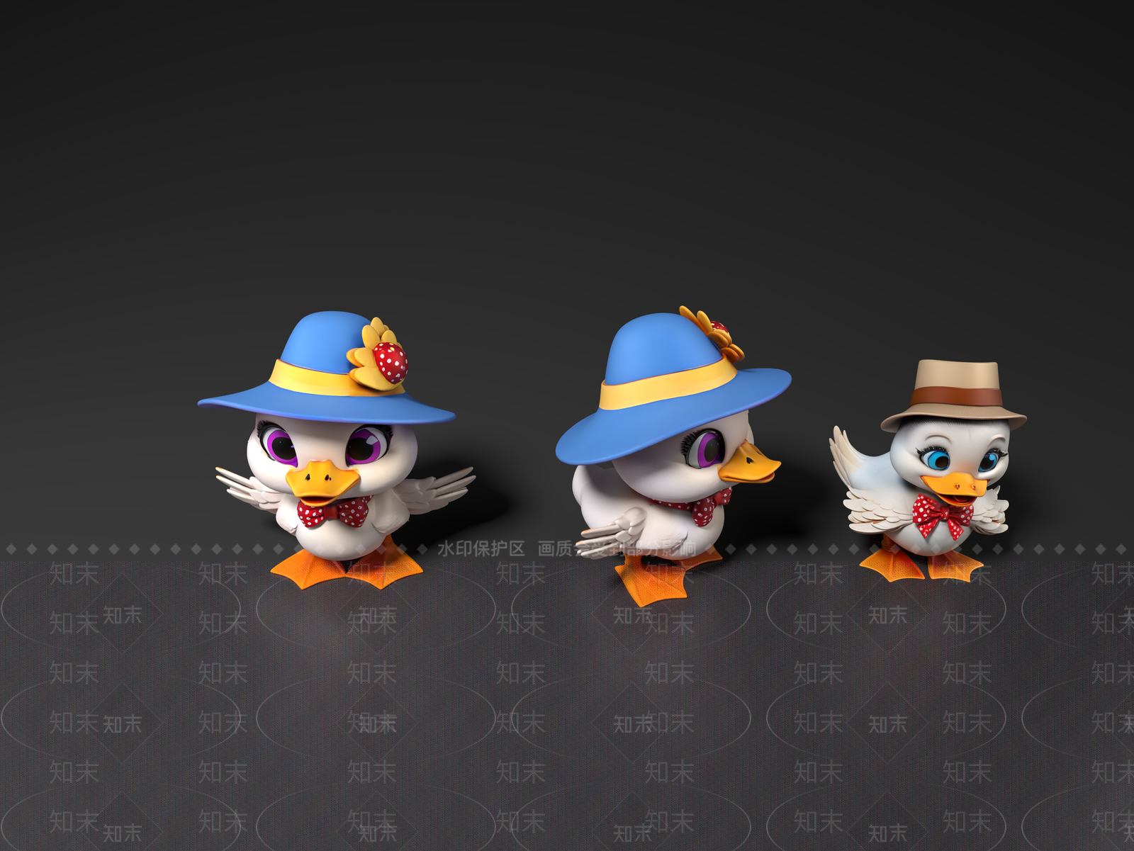 家禽类动物3D模型下载【ID:1195061771】
