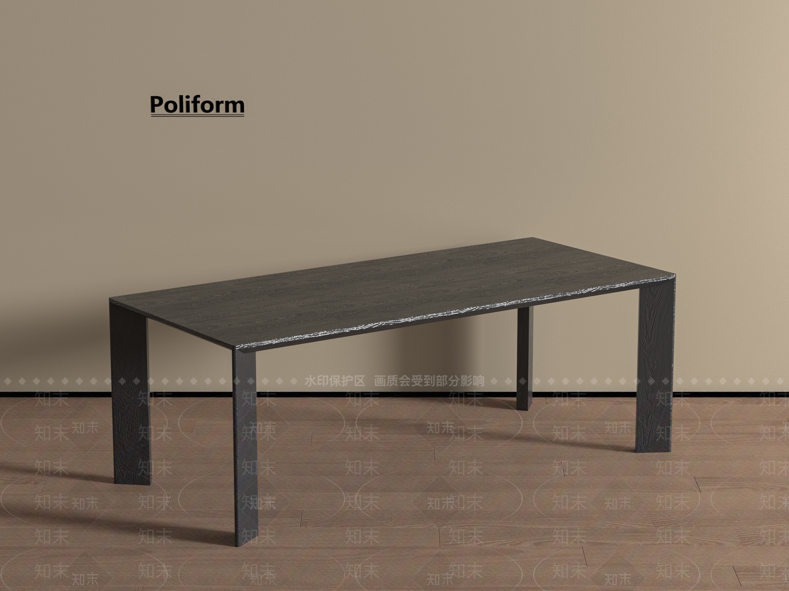 现代餐桌SU模型下载【ID:1195066025】