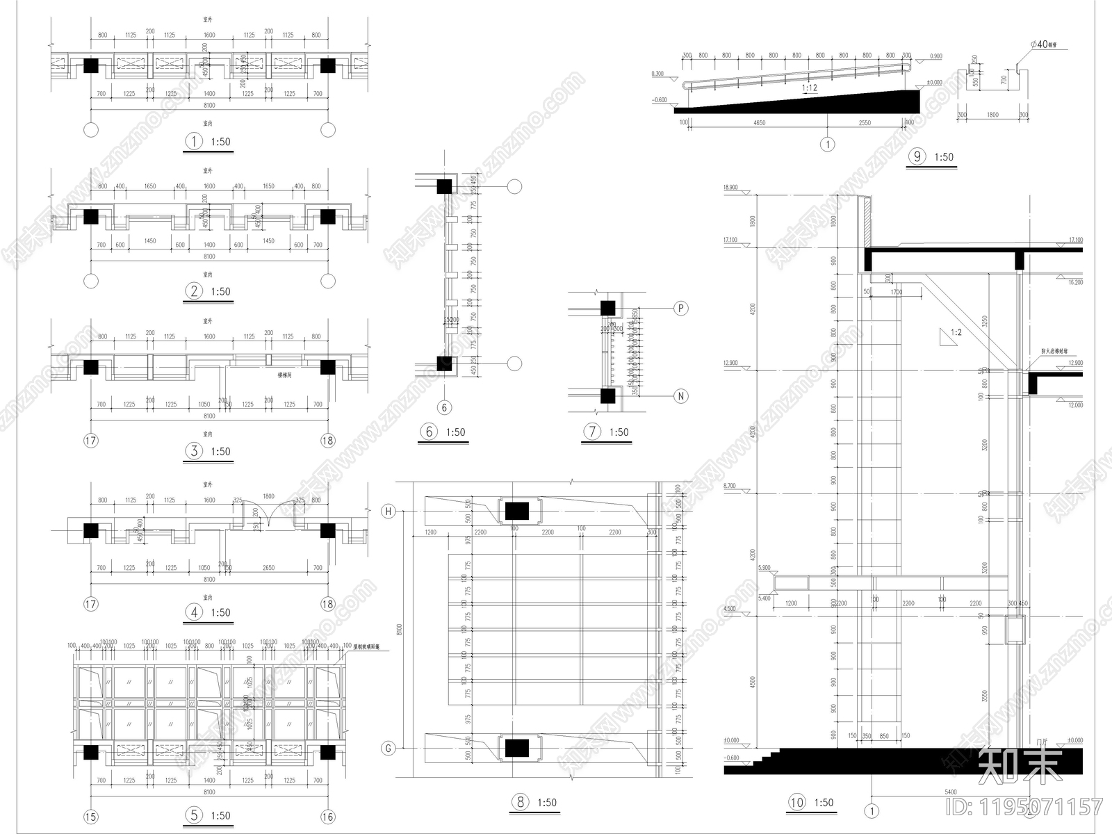 玻璃门节点施工图下载【ID:1195071157】