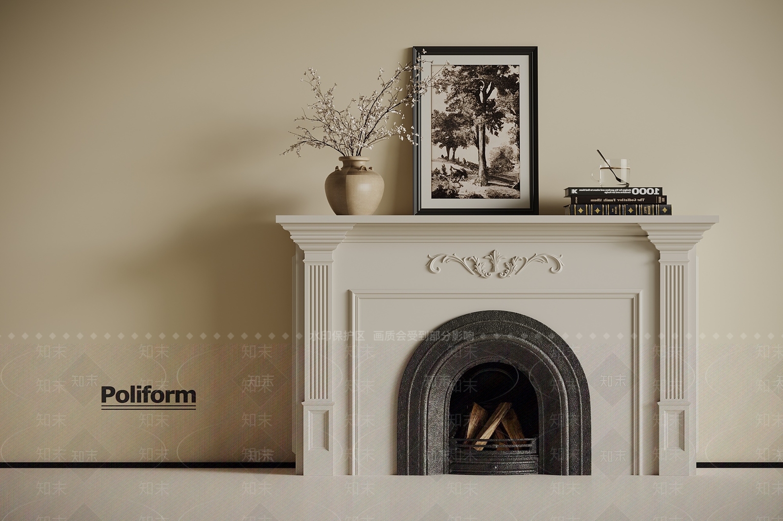 法式壁炉3D模型下载【ID:1195072541】