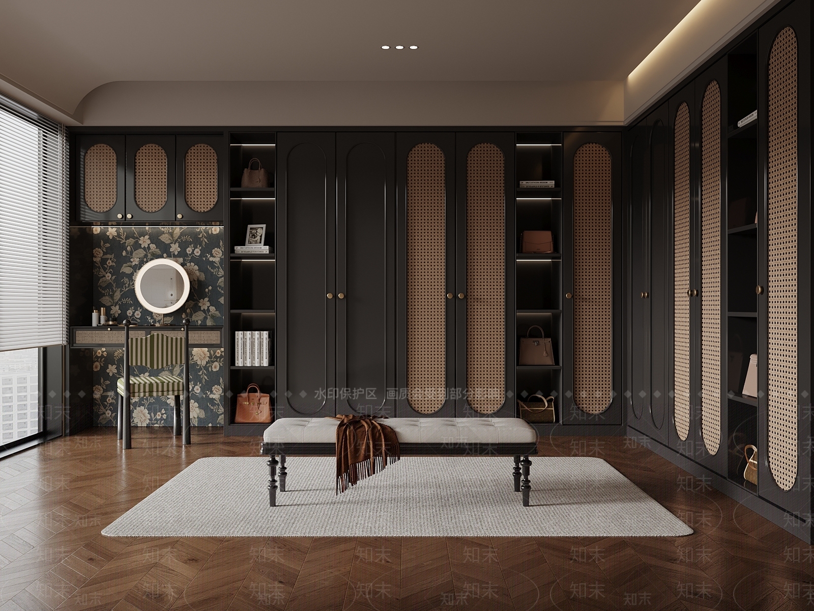法式衣帽间3D模型下载【ID:1195075868】