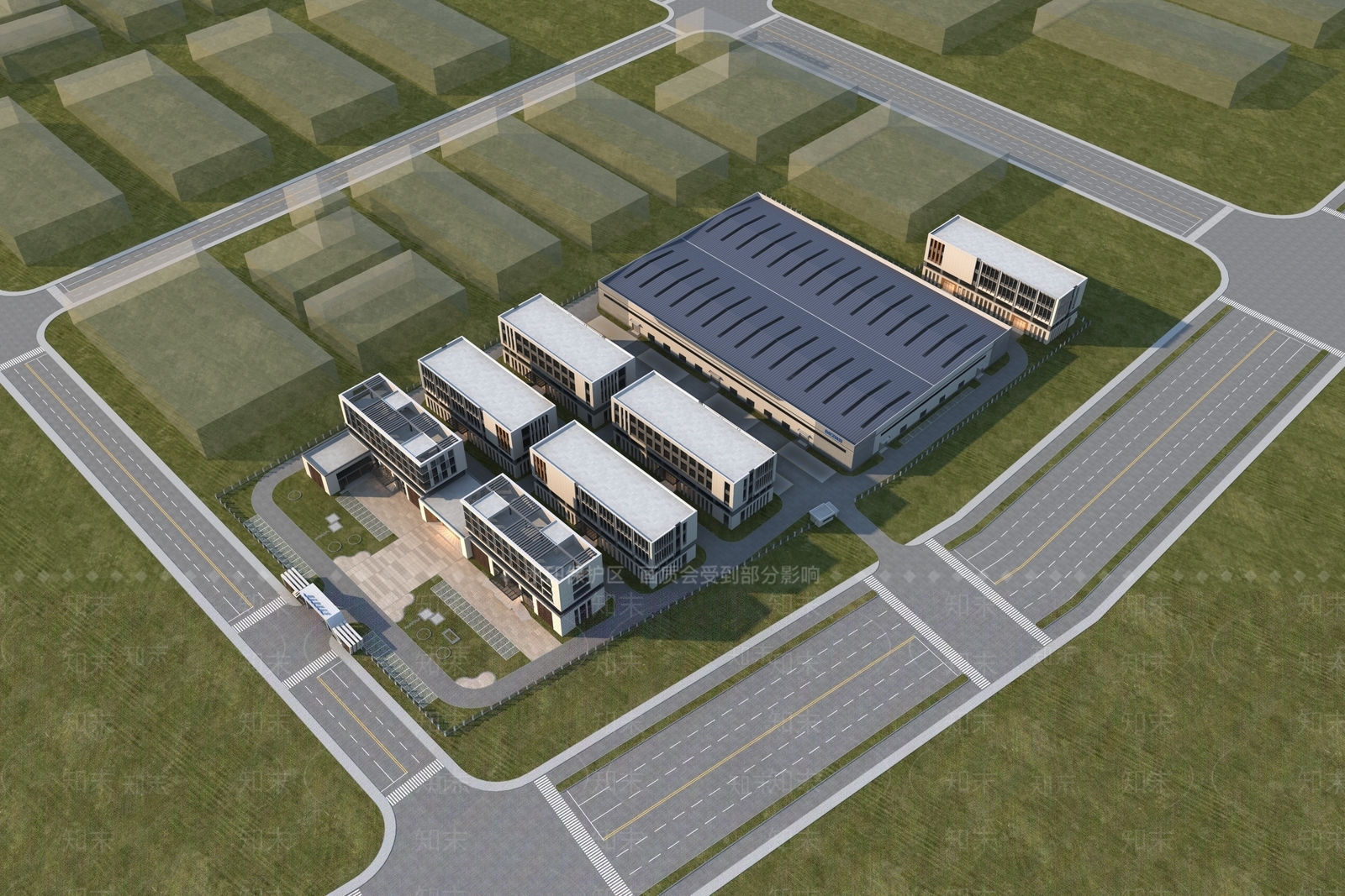 现代简约厂房3D模型下载【ID:1195080159】
