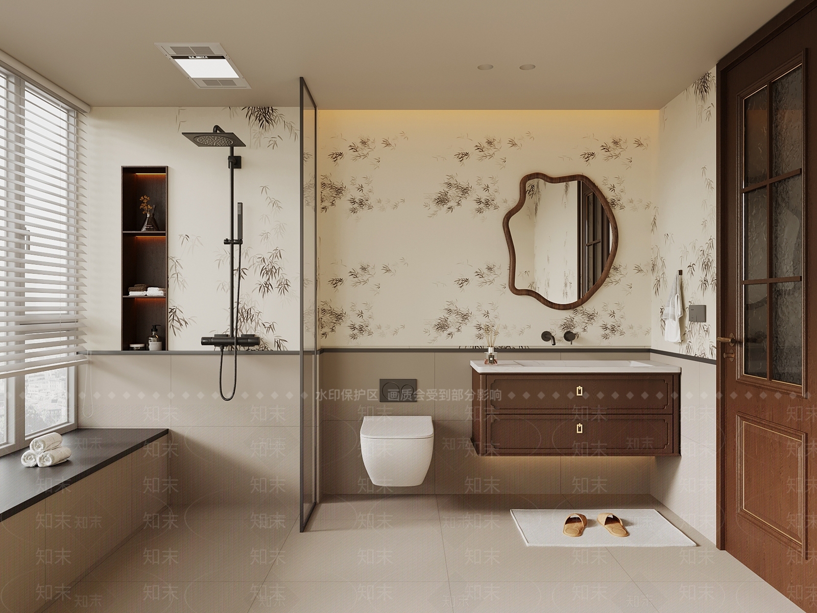 新中式卫生间3D模型下载【ID:1195080615】