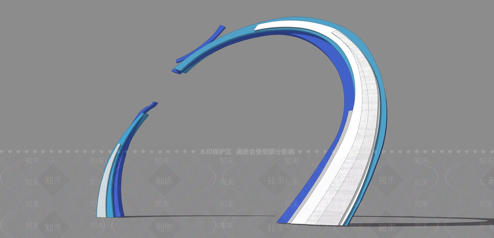 现代简约入口大门SU模型下载【ID:1195084314】