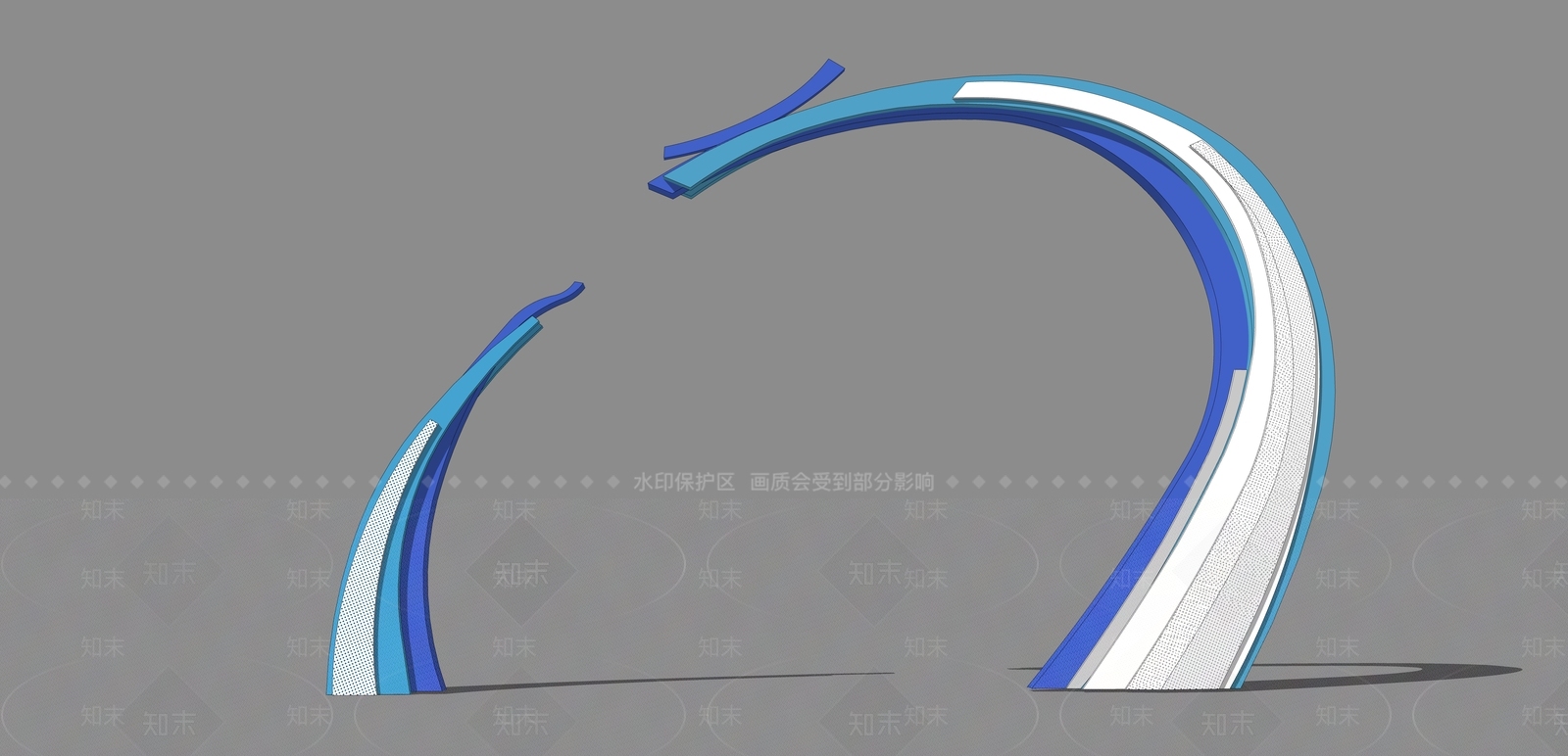 现代简约入口大门SU模型下载【ID:1195084314】