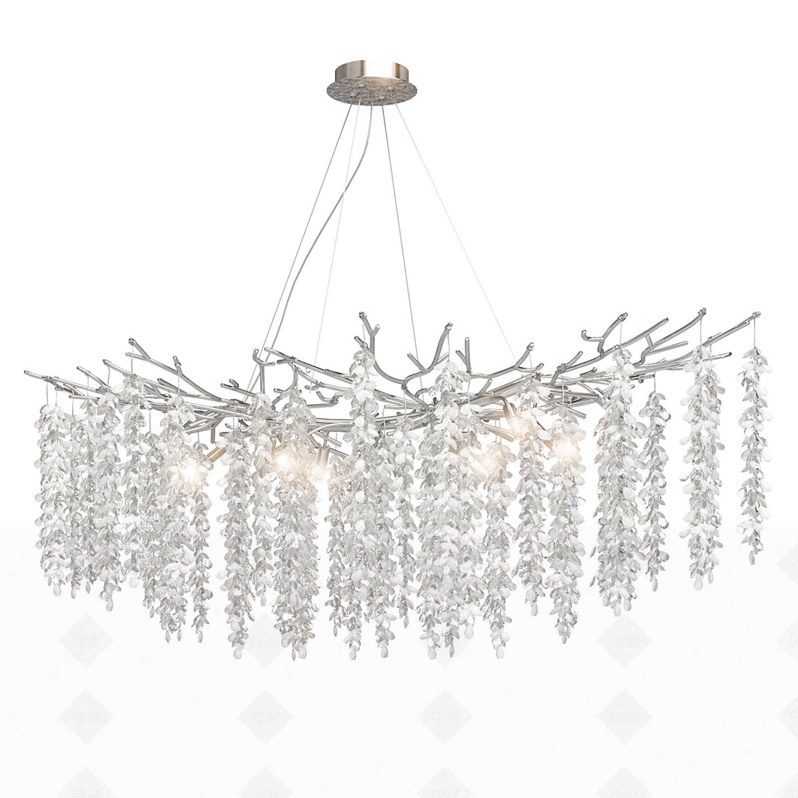 法式轻奢水晶吊灯3D模型下载【ID:1195084757】