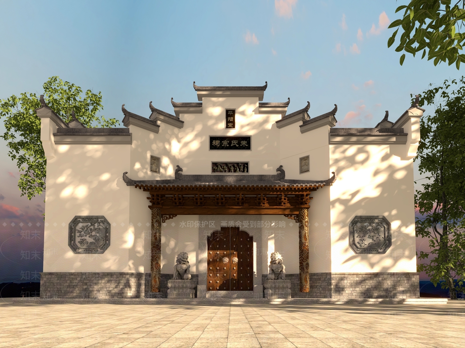 中式中古古建3D模型下载【ID:1195087177】