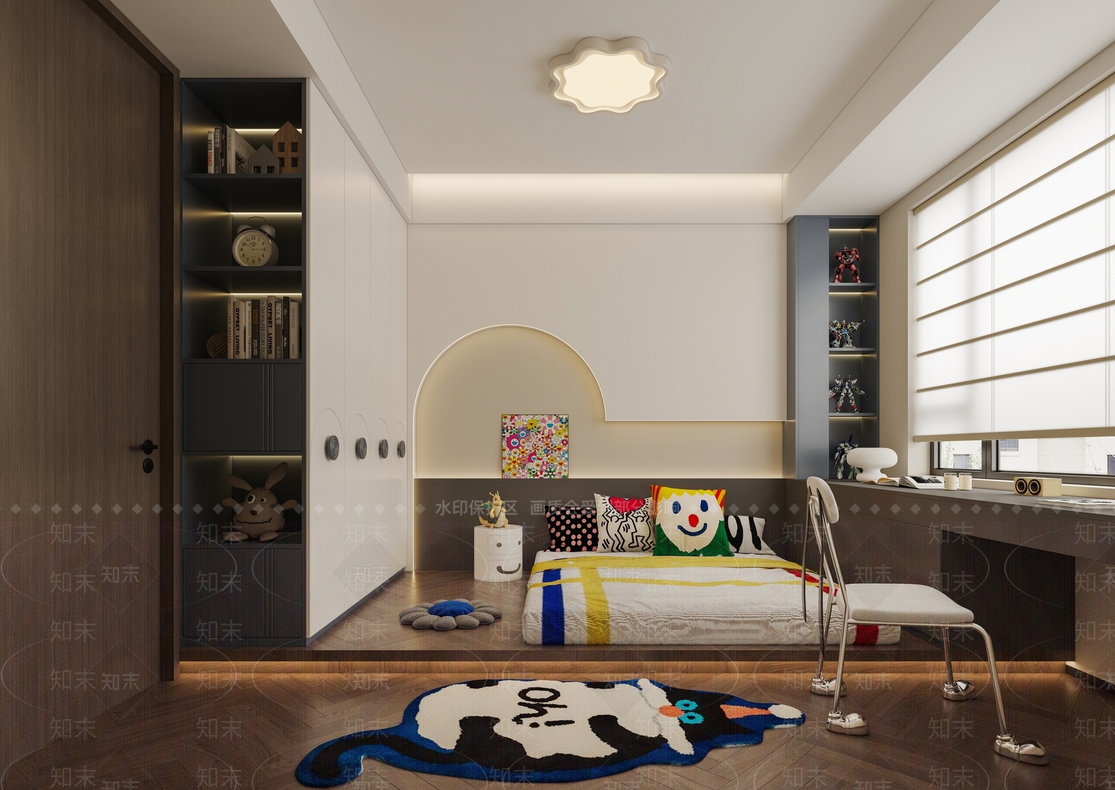 现代通用儿童房3D模型下载【ID:1195088643】