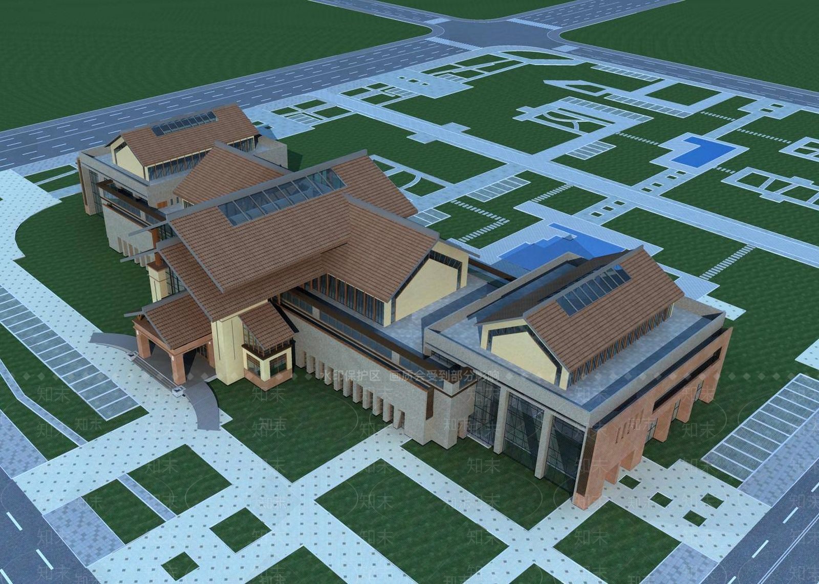新中式酒店外观3D模型下载【ID:1195092400】