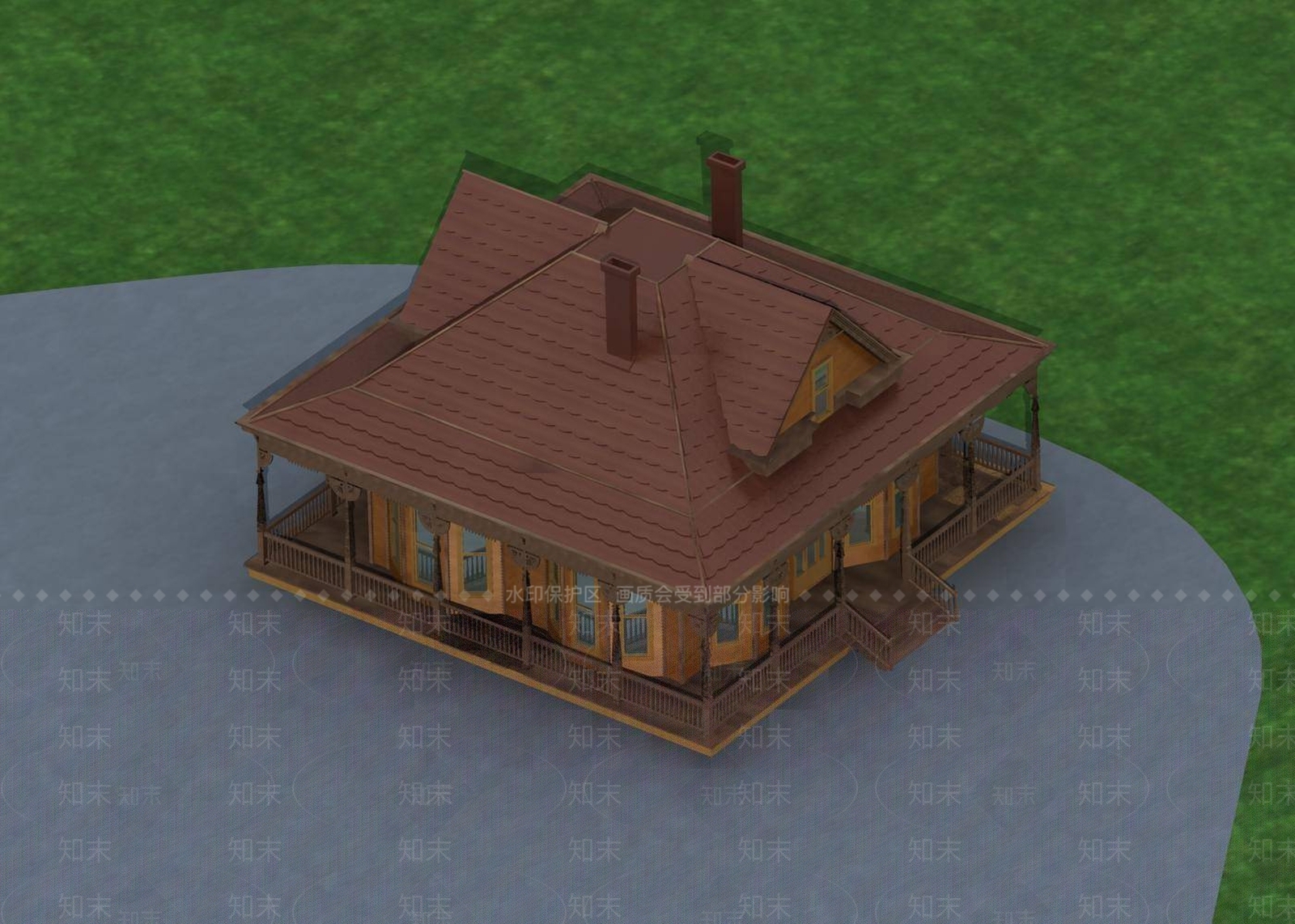 欧式别墅外观3D模型下载【ID:1195092444】