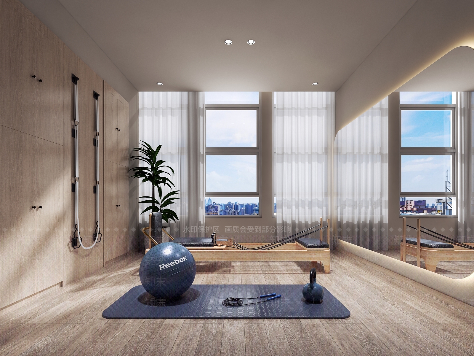 现代瑜伽室3D模型下载【ID:1195094537】