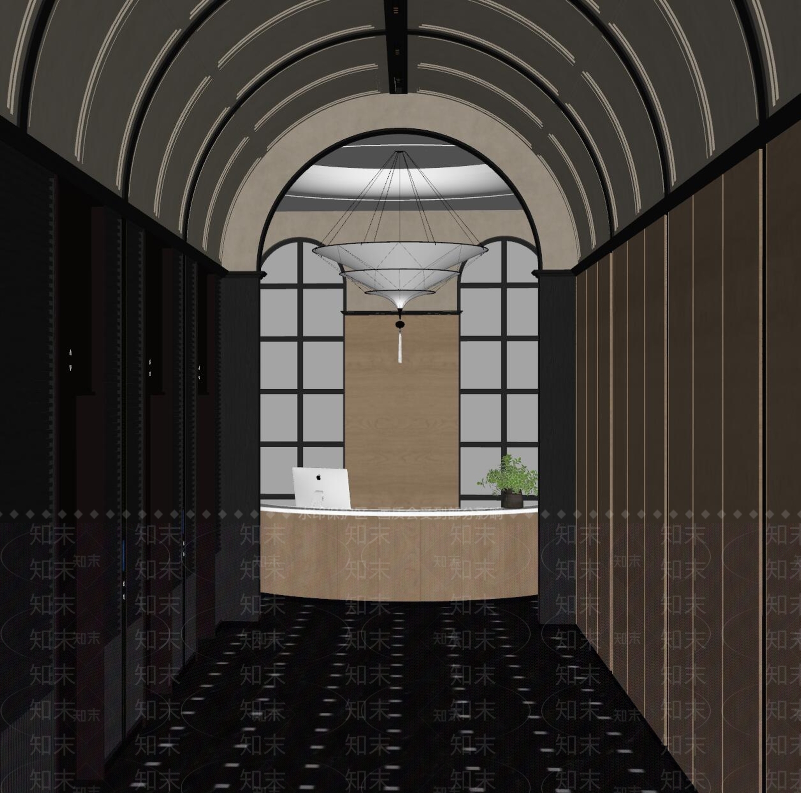现代轻奢电梯厅SU模型下载【ID:1195095418】