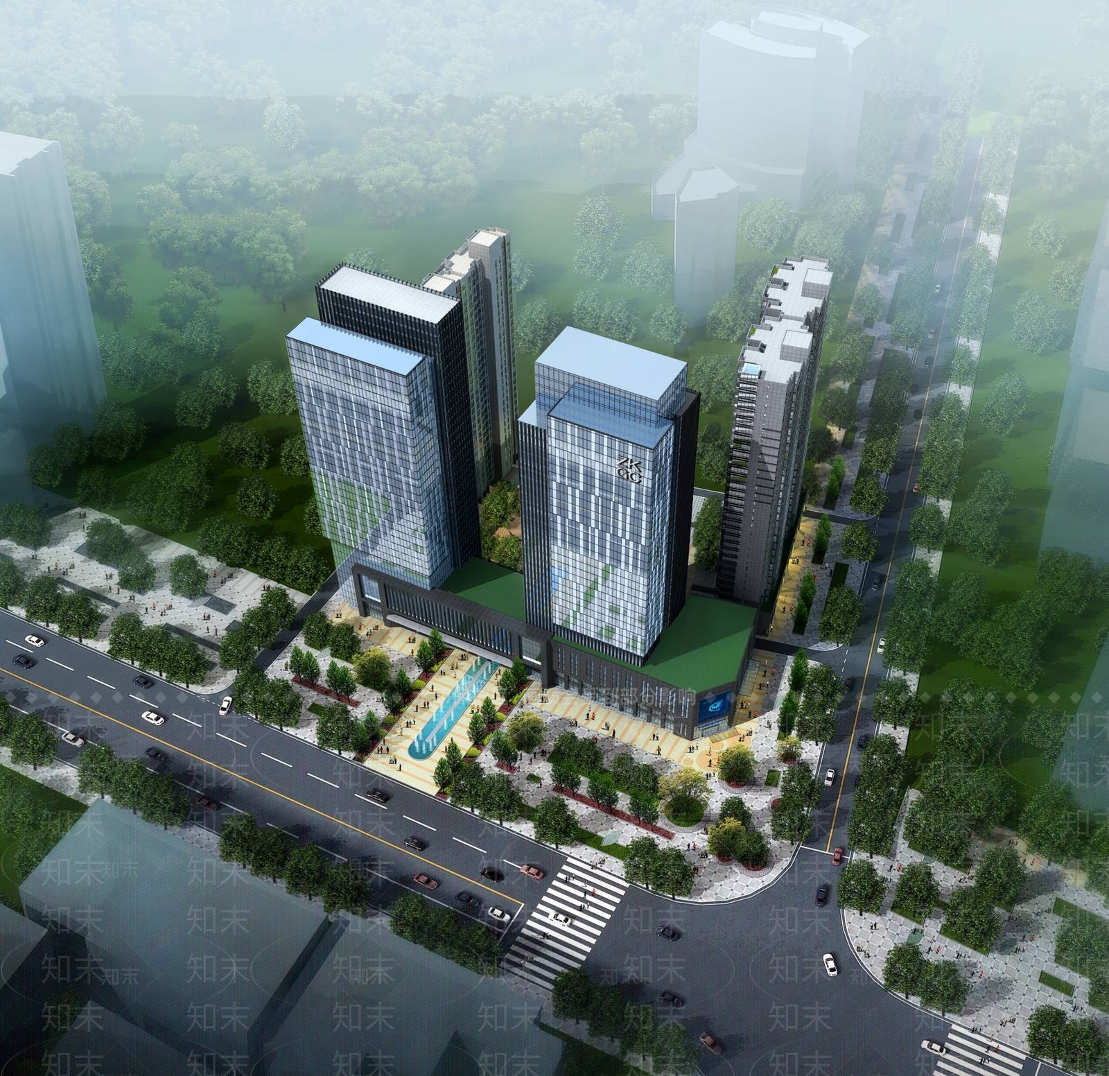 现代商场外观3D模型下载【ID:1195096881】