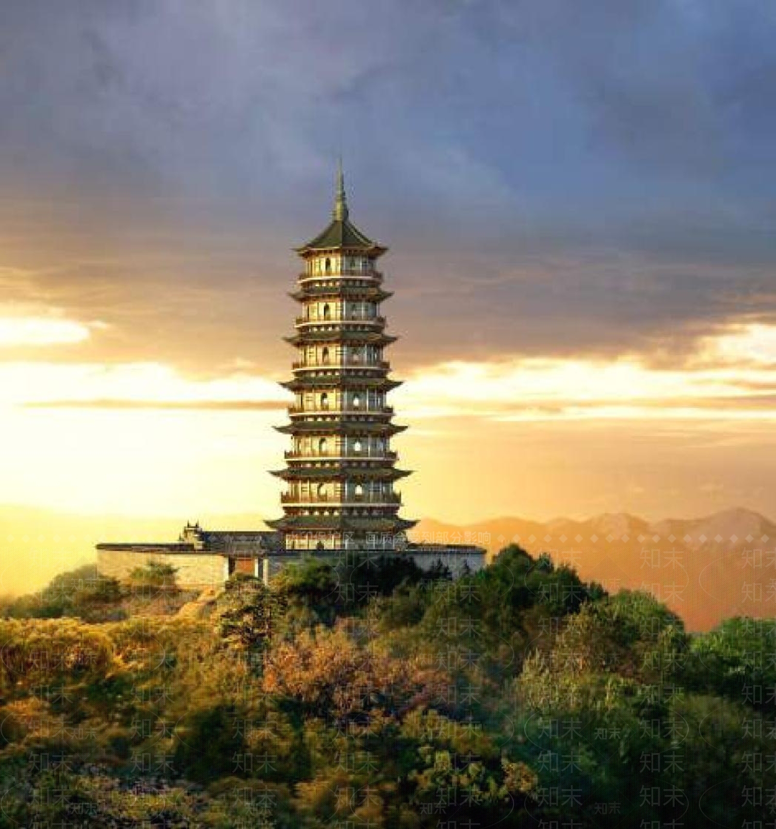 中式古建3D模型下载【ID:1195097017】