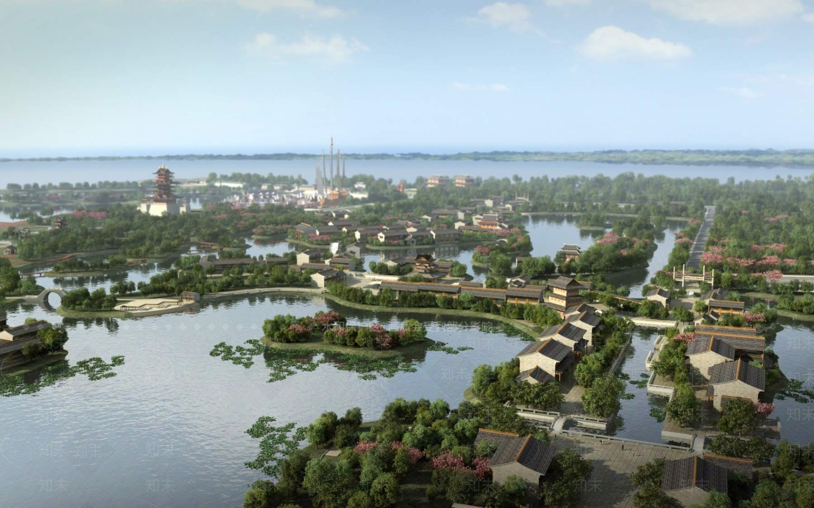 中式公园3D模型下载【ID:1195097641】