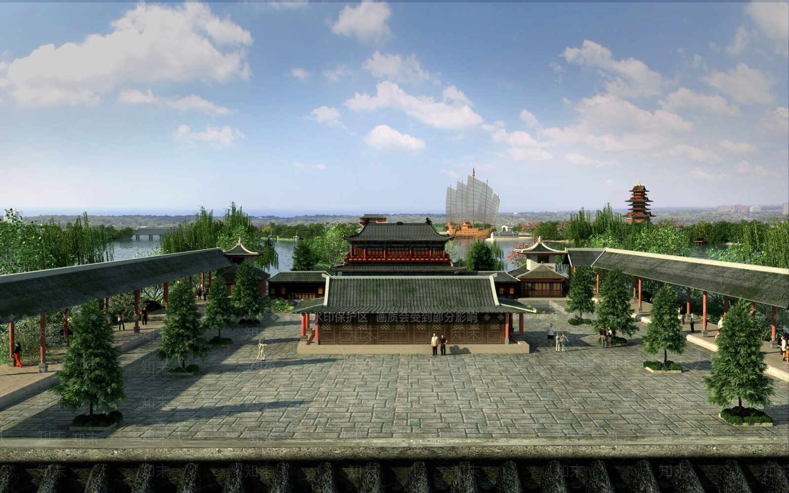 中式公园3D模型下载【ID:1195097641】