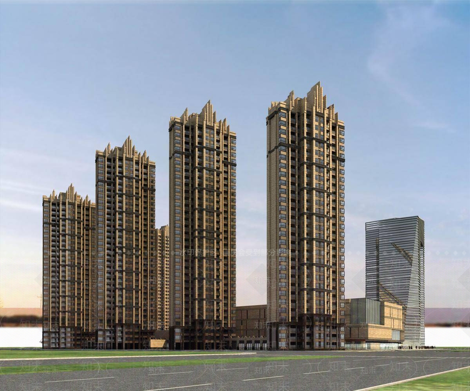 现代商场外观3D模型下载【ID:1195100794】